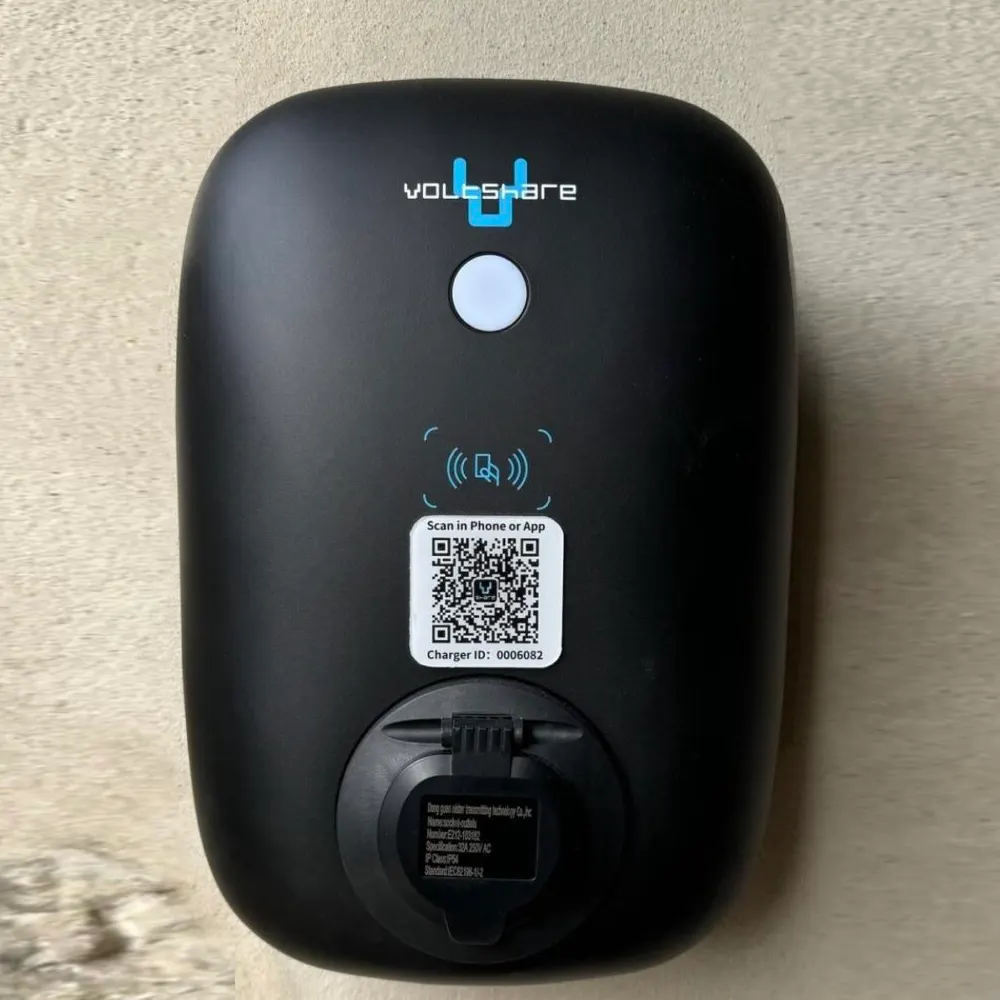 VoltShare EV charging station installed by ITC Limited showing home and commercial EV charging
