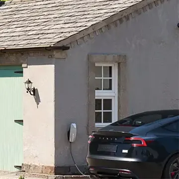 Home EV charging unit installed by ITC Limited showing eco friendly electric vehicle charging setup