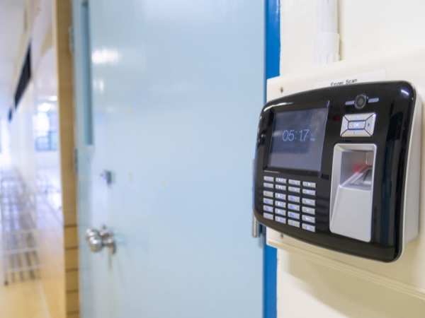Door access control system installed by ITC Limited in South Yorkshire and Derbyshire showing building security