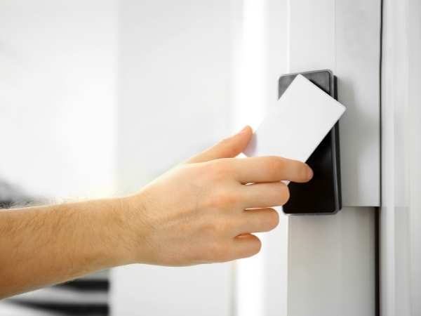 Door access control system installed by ITC Limited in South Yorkshire and Derbyshire showing secure entry