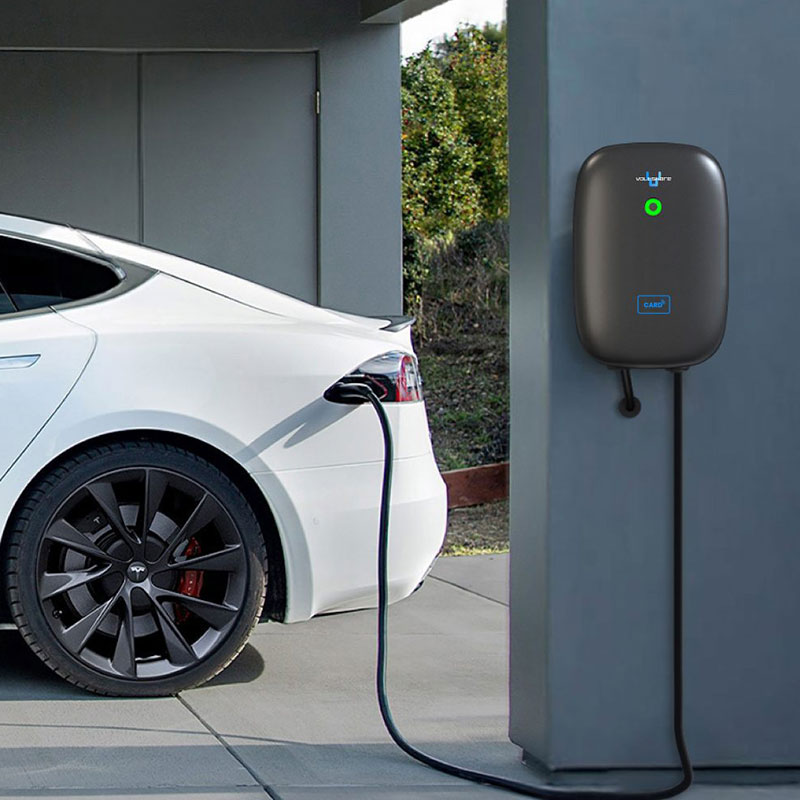 VoltShare electric vehicle charging point installed by ITC Limited showing sustainable energy solution