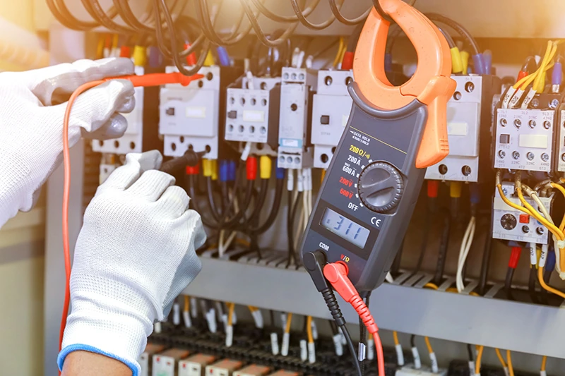 Electrical service work carried out by ITC Limited showing professional installation and maintenance