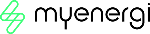 Myenergi logo displayed on ITC Limited website showing renewable energy brand and certification