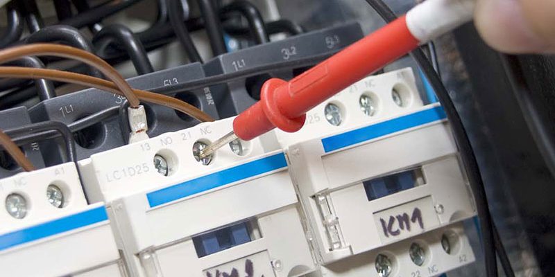 Electrical service work by ITC Limited showing professional installation and maintenance service